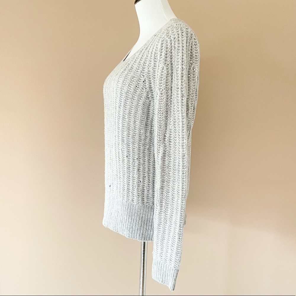 WHBM Sparkly Mirror Sequin Embellished Sweater - Picture 10 of 13